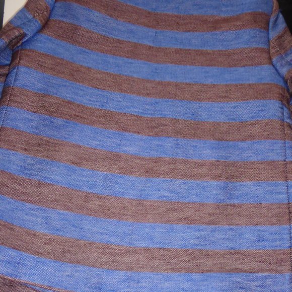 Maliparmi Women's Latrice Mali Blue Brown Stripe Jacket US Size 4 Euro Size 40 - Picture 6 of 8